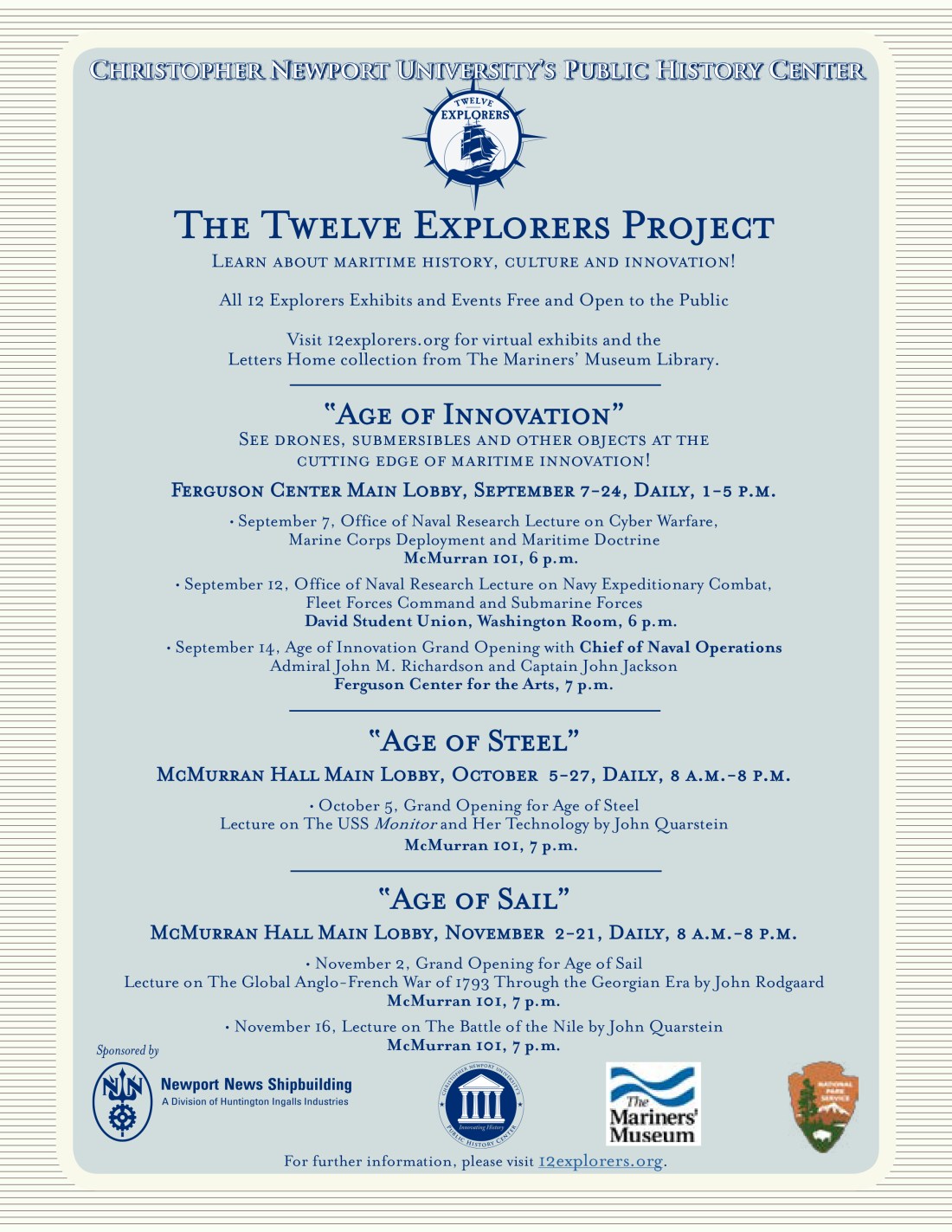 12 Explorers Project Flyer