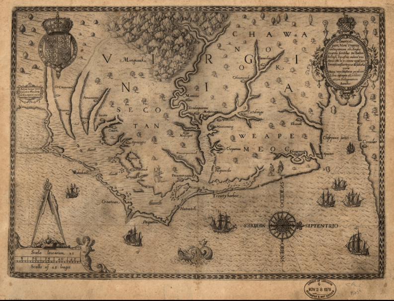 map of va 1590
